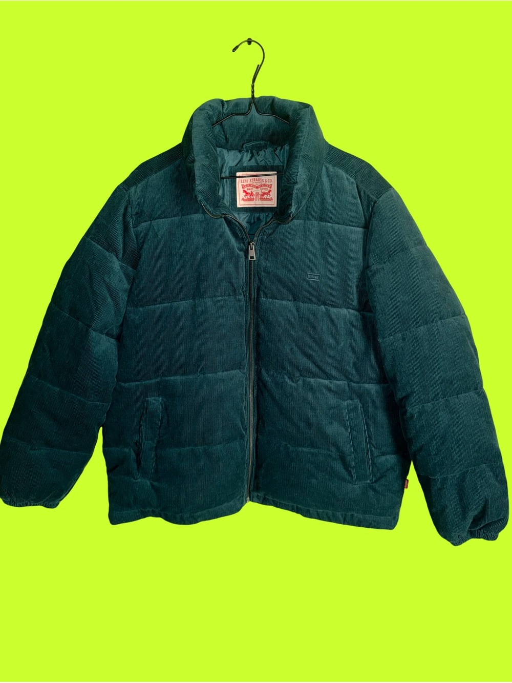 *NWT* Levi's Womens Zoe Corduroy Puffer Jacket - Teal